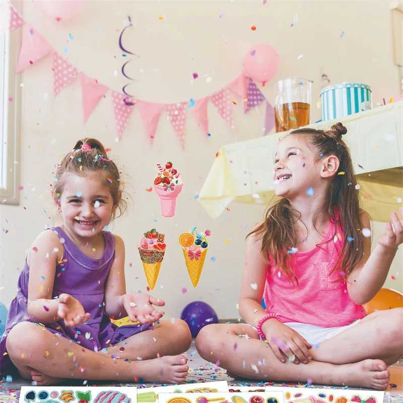 624sheets DIY Ice Stickers for Kids Creative Make Your Own Dessert Decals Puzzle Stickers ParTY Supplies Decoration Gifts C250918