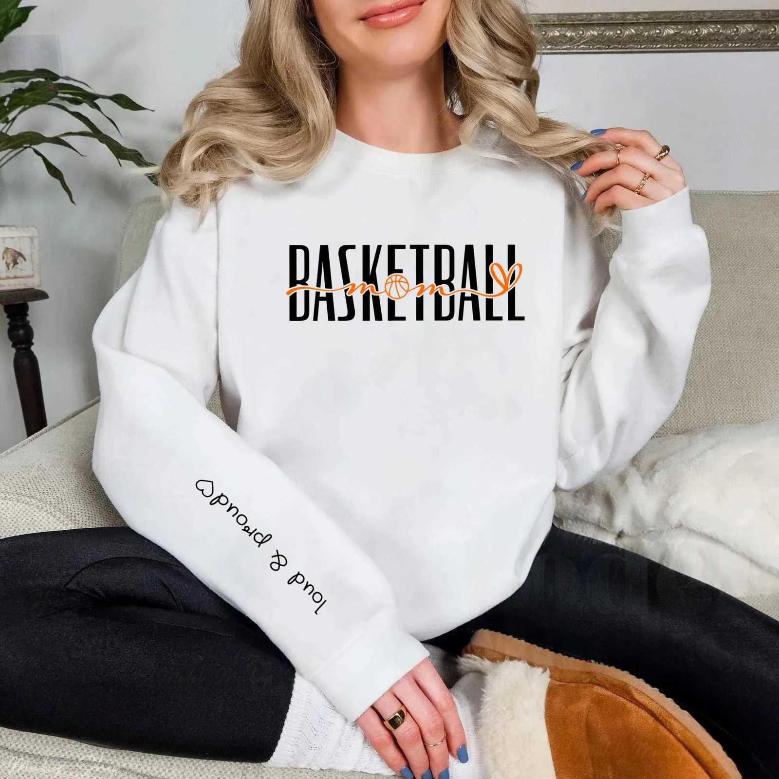 Basketball Mom Printing Woman Pullovers Y2K Autumn Crewneck Sweatshirt Casual Loose Clothing Fleece Hip Hop Womens SportswearZ250918