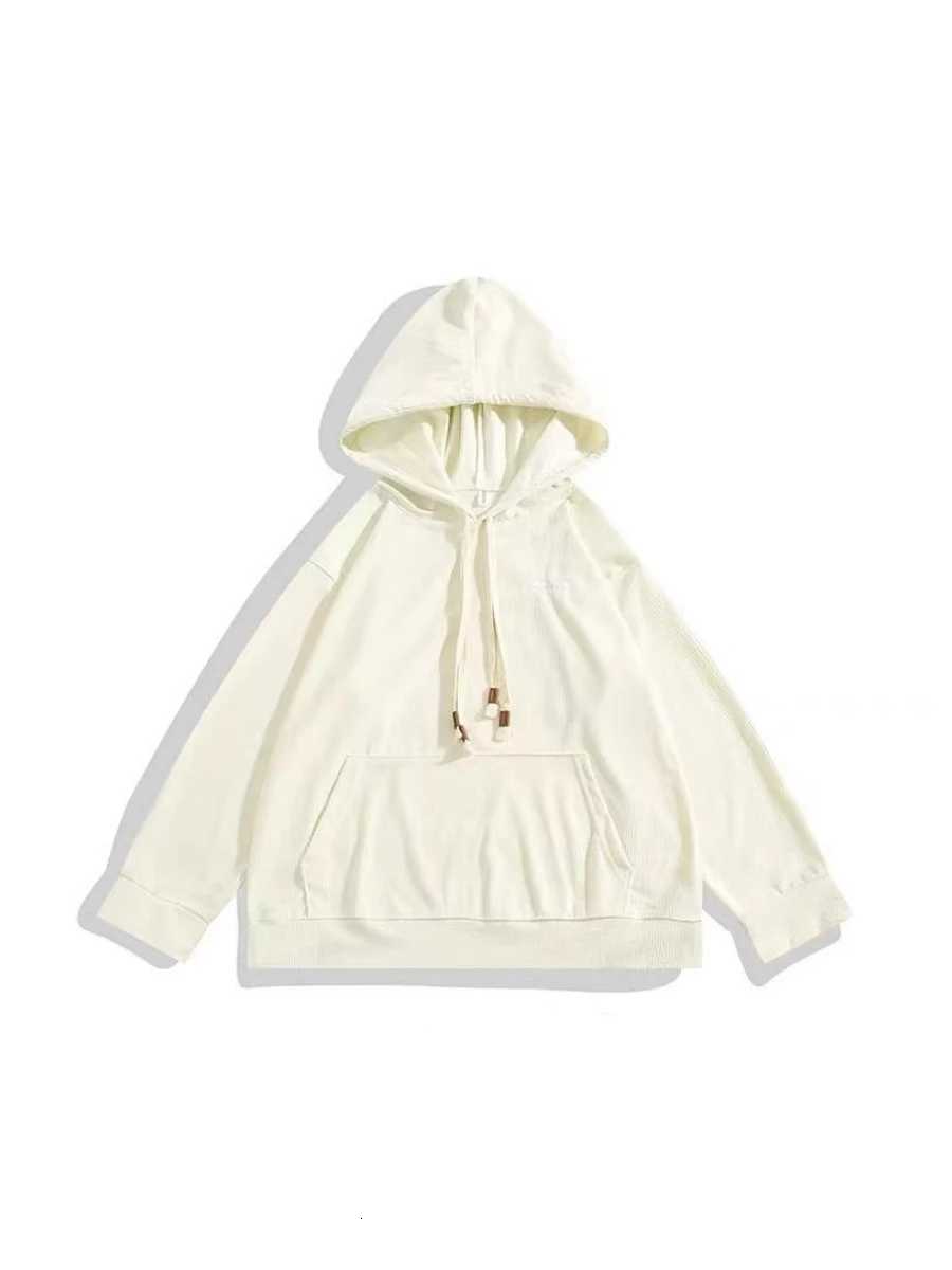 Corduroy hooded hoodie womens autumn and winter new item student Korean version loose and versatile top jacketZ250918