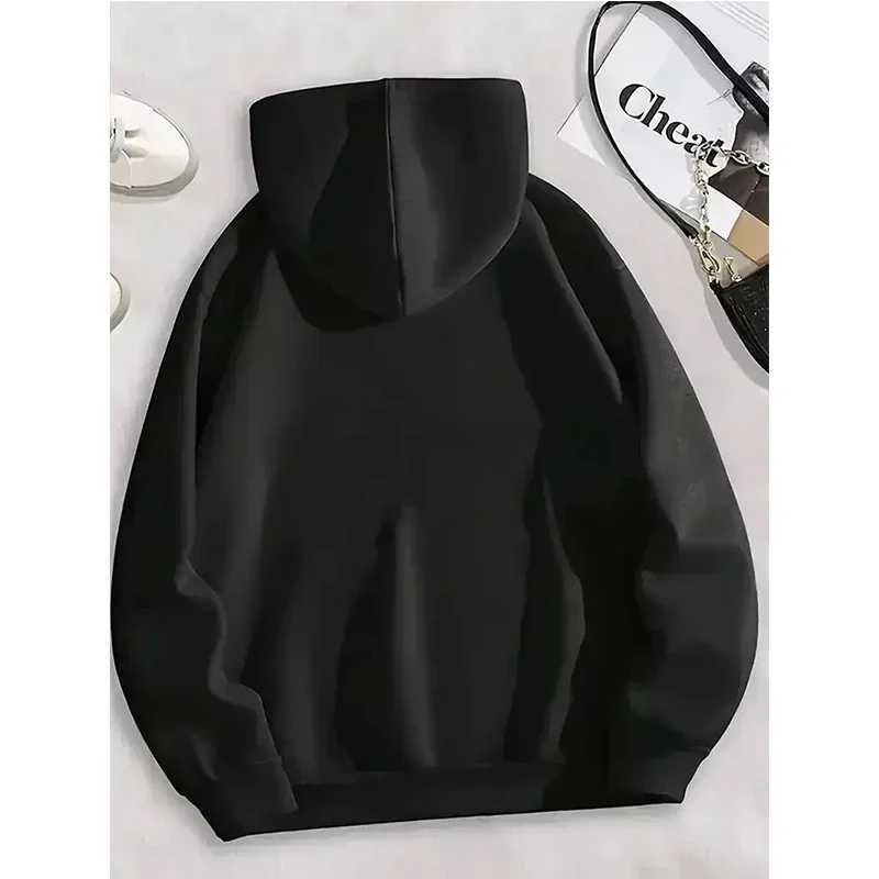 Casual Cat Paw Print Letter Geometric Pattern Hoodies Long Sleeve Drawstring Pullovers Women Graphic Kangaroo Pocket SweatshirtsZ250918