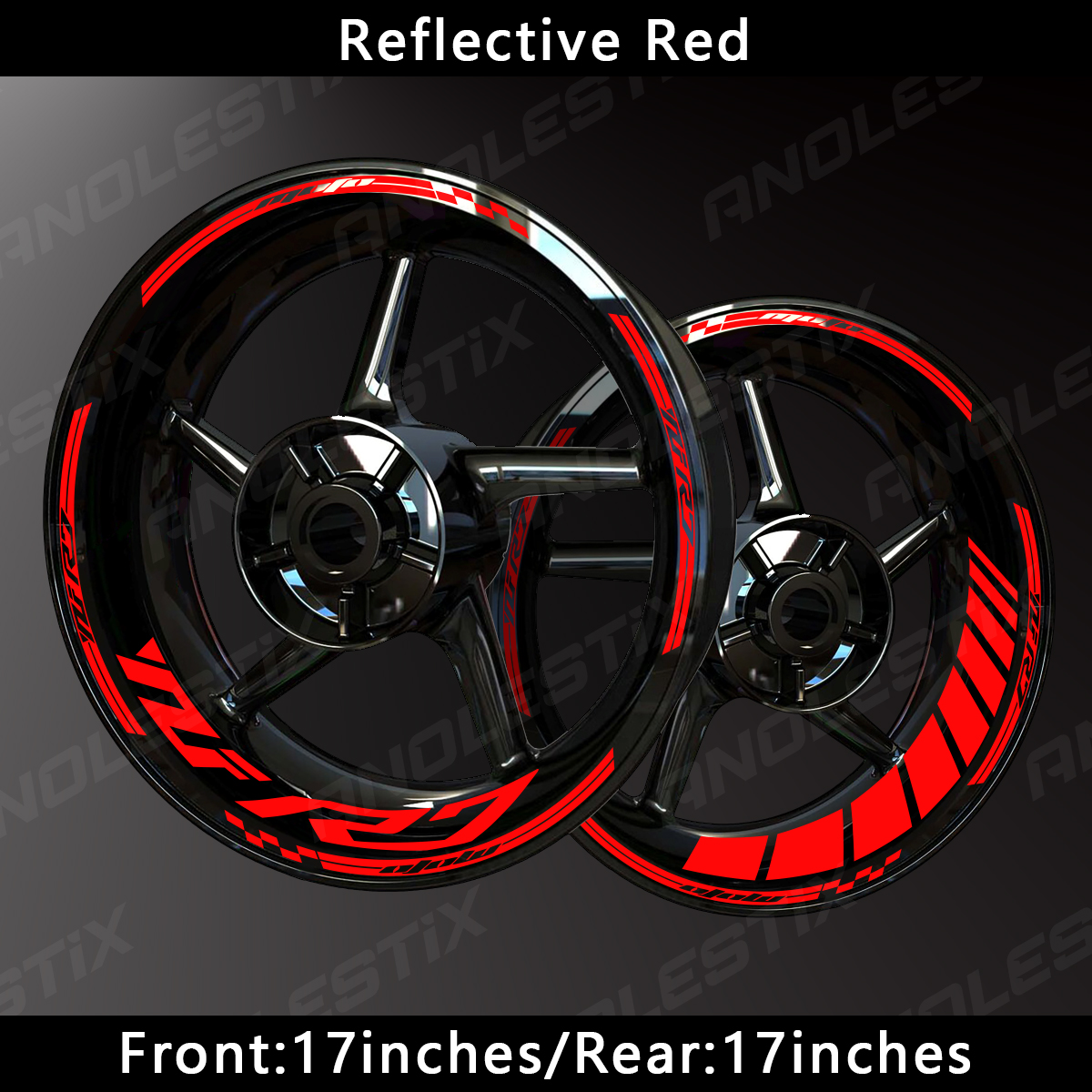 For YAMAHA YZF R7 AnoleStix Reflective Motorcycle Wheel Sticker Hub Decal Rim Moto Stripe Tape