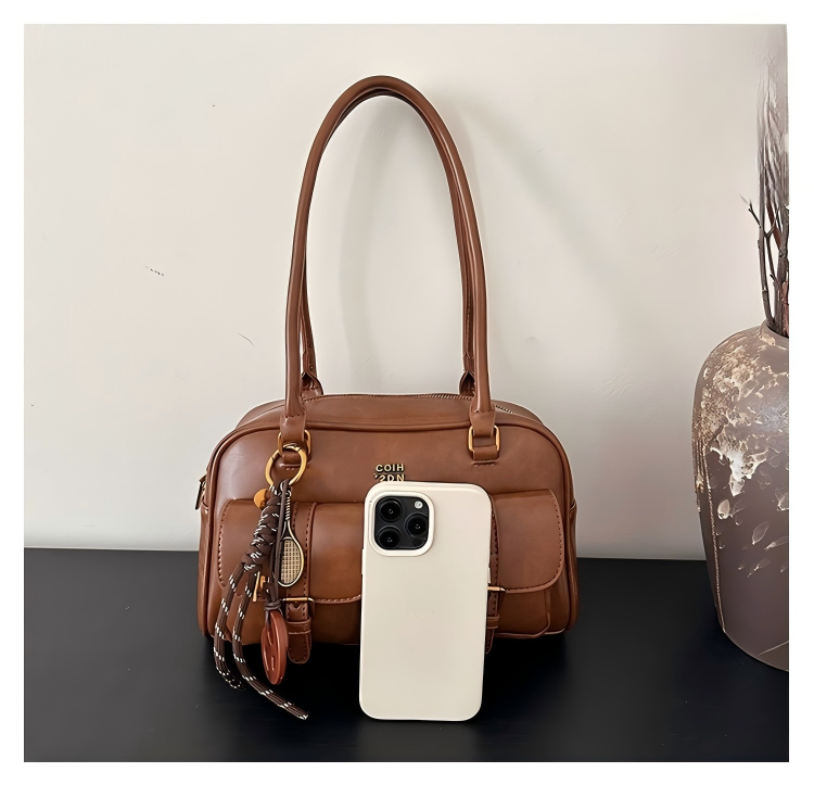 Bowling hand bag women 2025 new style fashion retro armpit bag versatile large capacity shoulder commuter bag