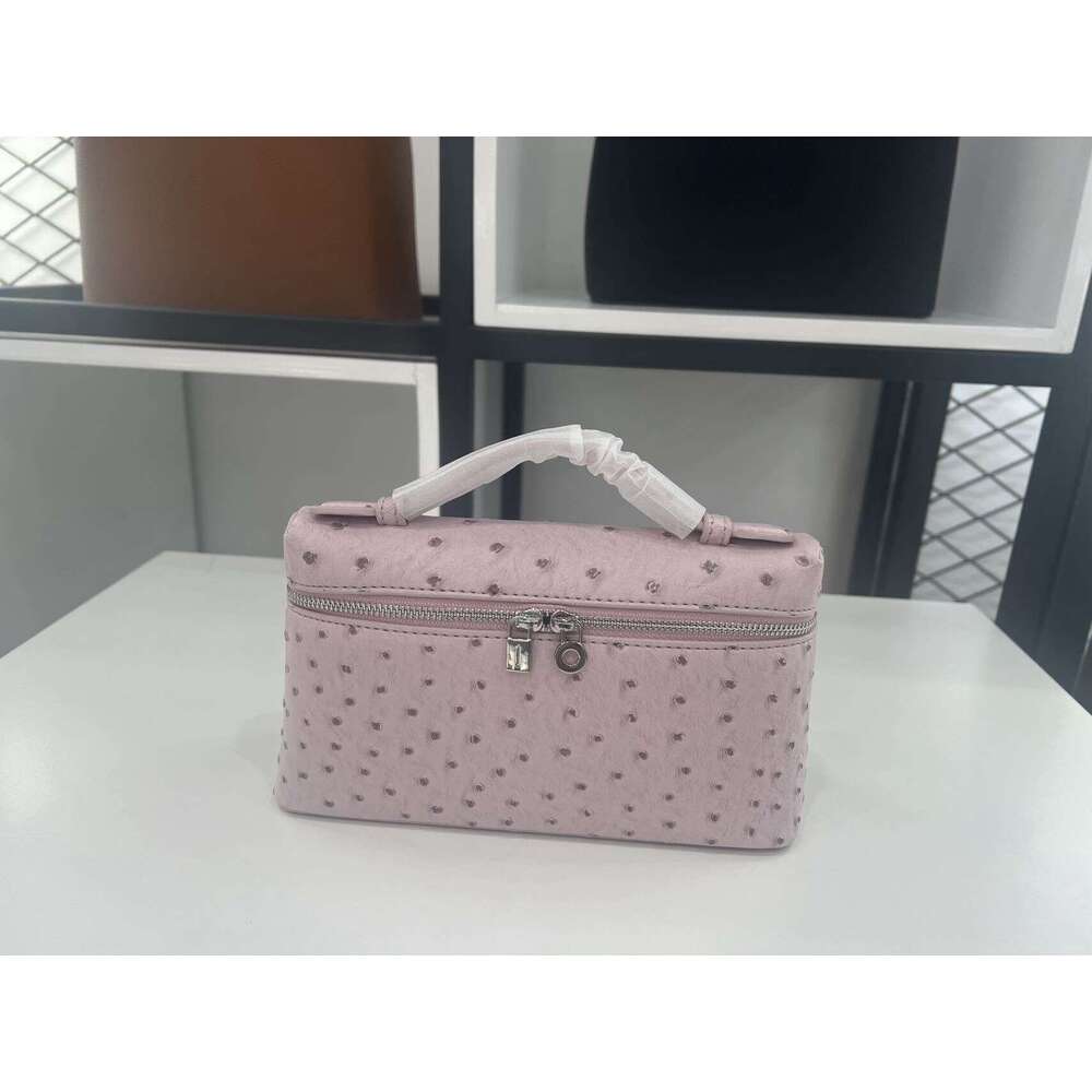 Designer Bags Fashion Tote Bags Handbag LP19 Lunch Box Genuine Leather Ostrich Grain GIGI Style Makeup Handbag Crossbody Shoulder Bag for Women Fashio