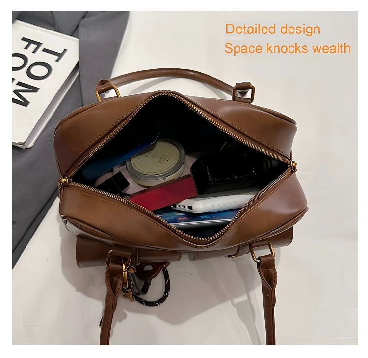 Bowling hand bag women 2025 new style fashion retro armpit bag versatile large capacity shoulder commuter bag
