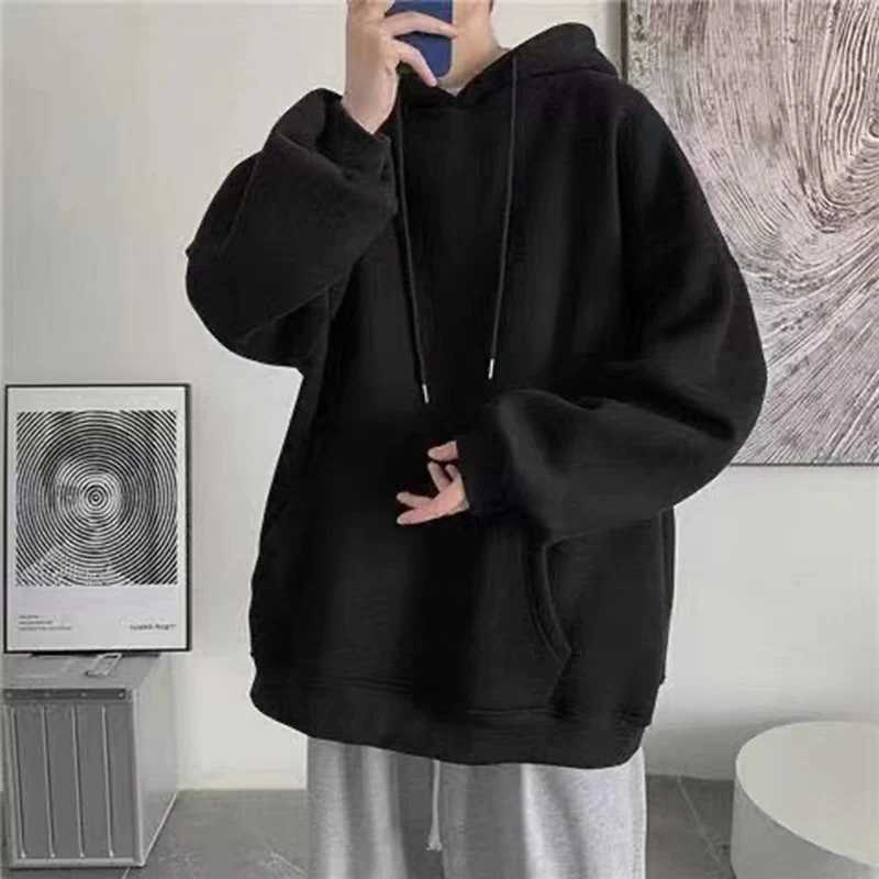 2025 Men And Womens Oversized Sweatshirts Casual Men Autumn Winter Hoodie Hooded Long Sleeves Loose Pocket Warm Thick HoodiesZ250918