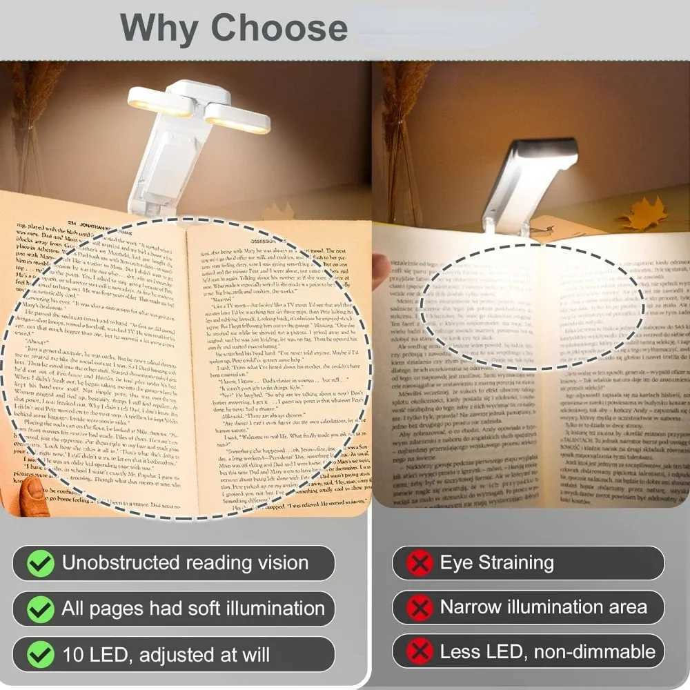 Reading Light USB Rechargeable Book Light for Reading At Night in BedLED Clip on Portable Bookmark Light for Reading in Bed C2509181