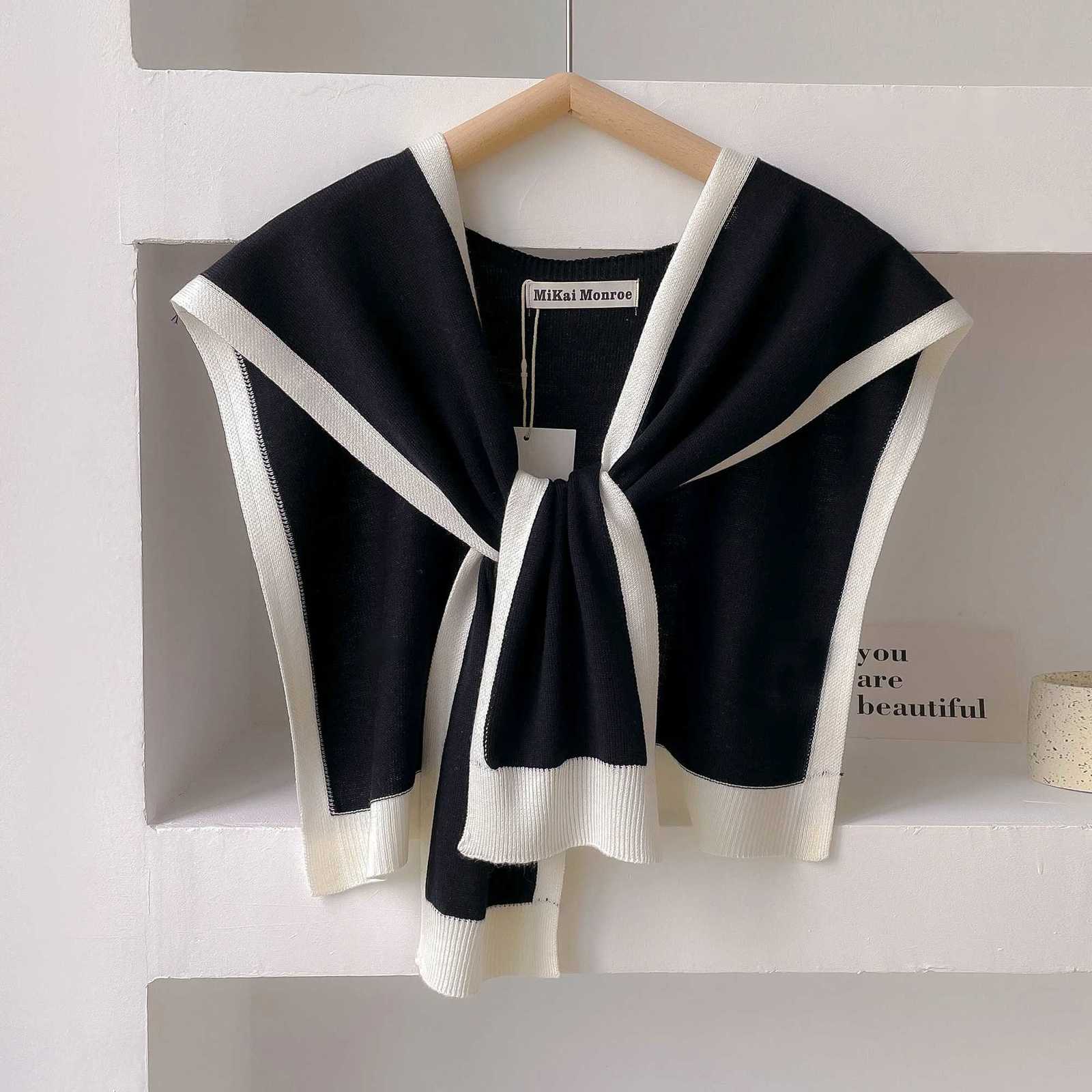 2025 Spring And Autumn Knitted Shl With Summer Off AirConditio Ro Neck And Shoder Scarf Casual Fashion Outdoor Y250918