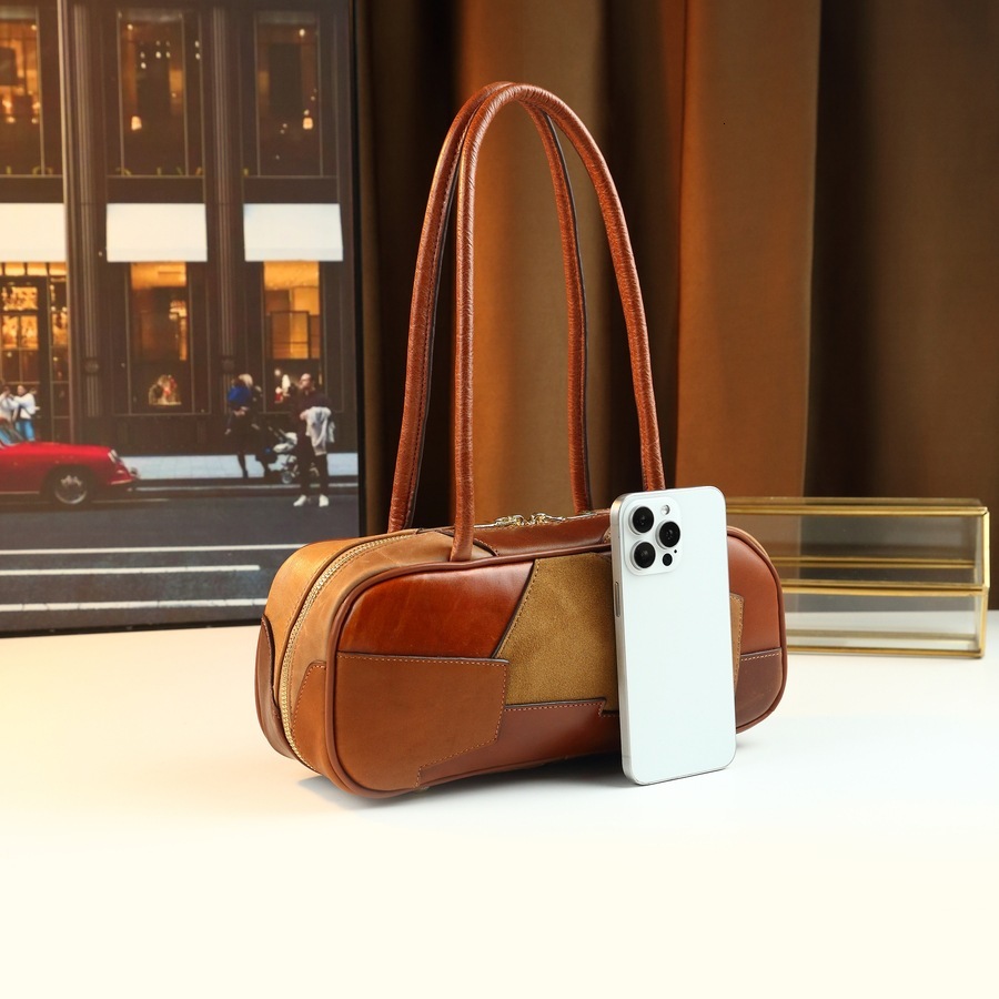 2025 Autumn/Winter New French Retro Underarm Bag Light Luxury Elegant Rectangular Bag Leather Design Women's Handbag Designer Bag