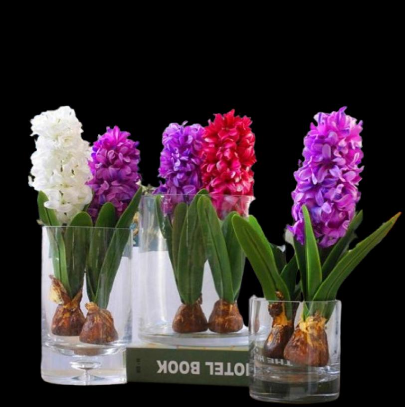 1 PCS Artificial Flower Hyacinth with Bulbs Home Table Bonsai Potted Home Garden Office Decoration Wedding Christmas Decoration4414039