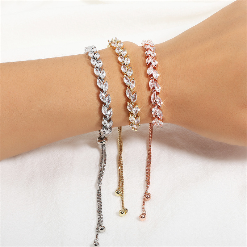 Uilz Exquisite Shiny Pink Black Zircon Decor Bracelets For Women Men Hip Hop Tennis Chain Fashion Party Jewelry Wholesale 250610