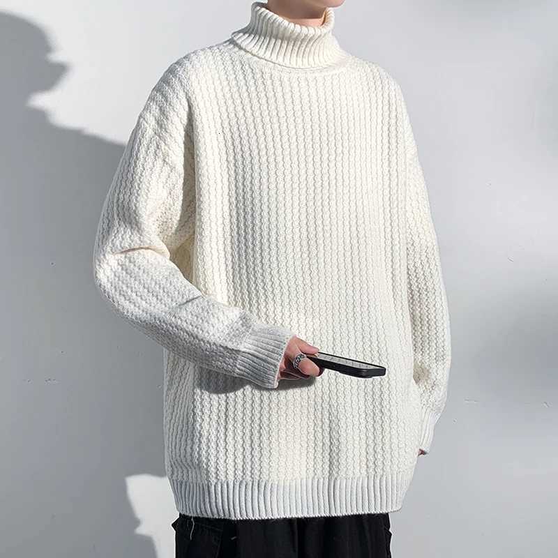 Sweater men 2025 New Men Knitwear Solid High Neck Sweater Soft Warm Comfortable Winter Pullover Fashion Casual Warm SweaterZ250918