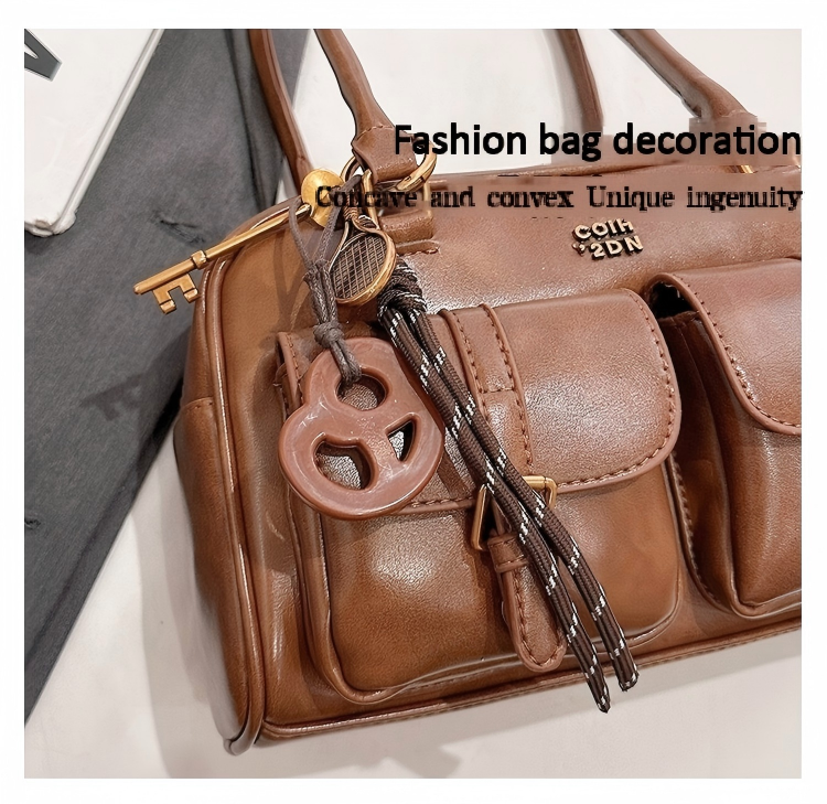 Bowling hand bag women 2025 new style fashion retro armpit bag versatile large capacity shoulder commuter bag