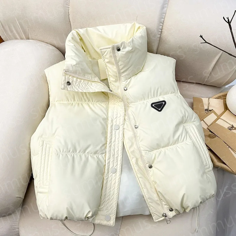 Designer Womens Down Cotton Vests Jackets Fashion Vests Jackets Short Vest Zipper Windbreaker Pocket Lady Warm Coats Womens Designer Clothes