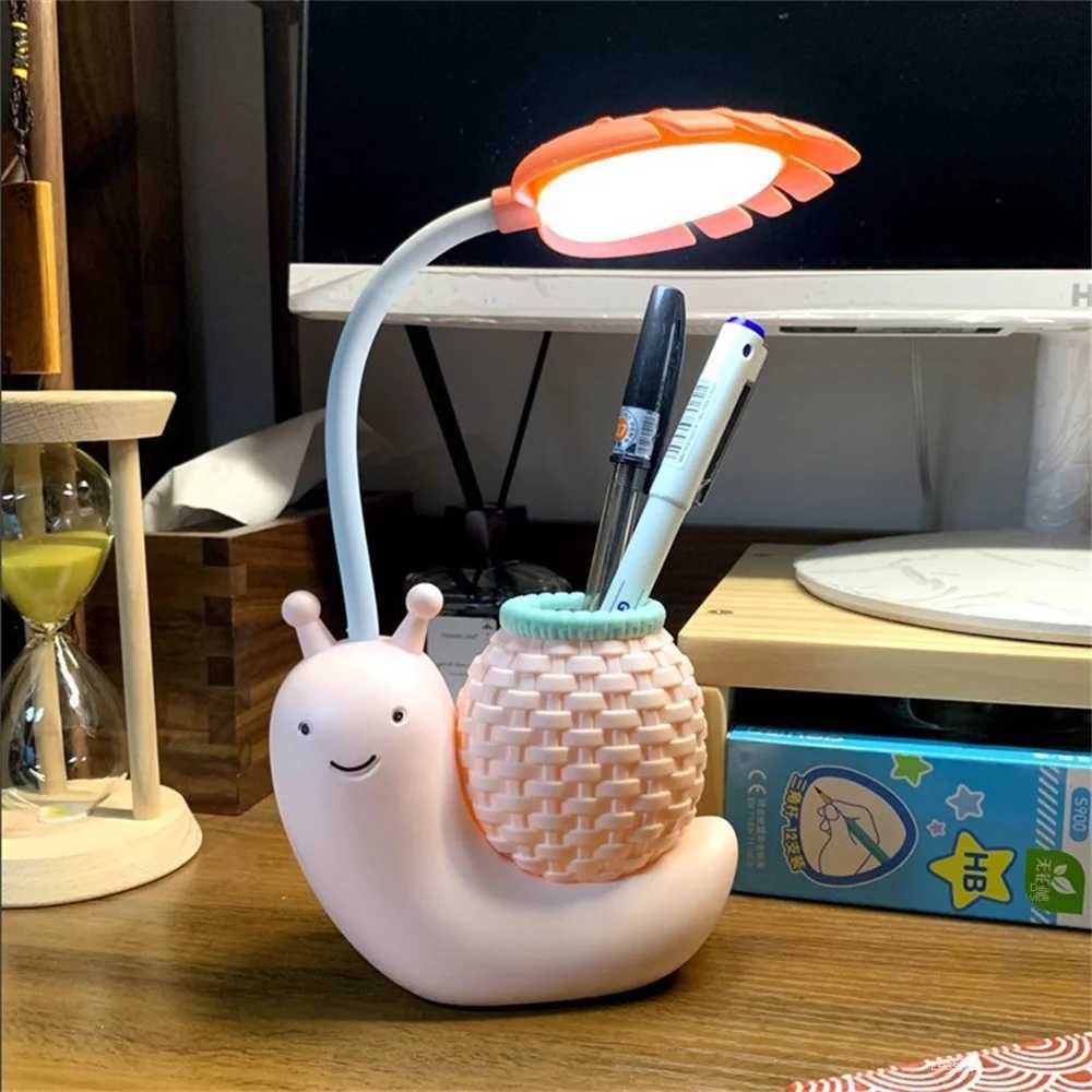 Cartoon LED Snail Desk Lamp Children Bedroom Night Light Reading Study Birthday Christmas Gift Home Decorations Eye Protection C250918