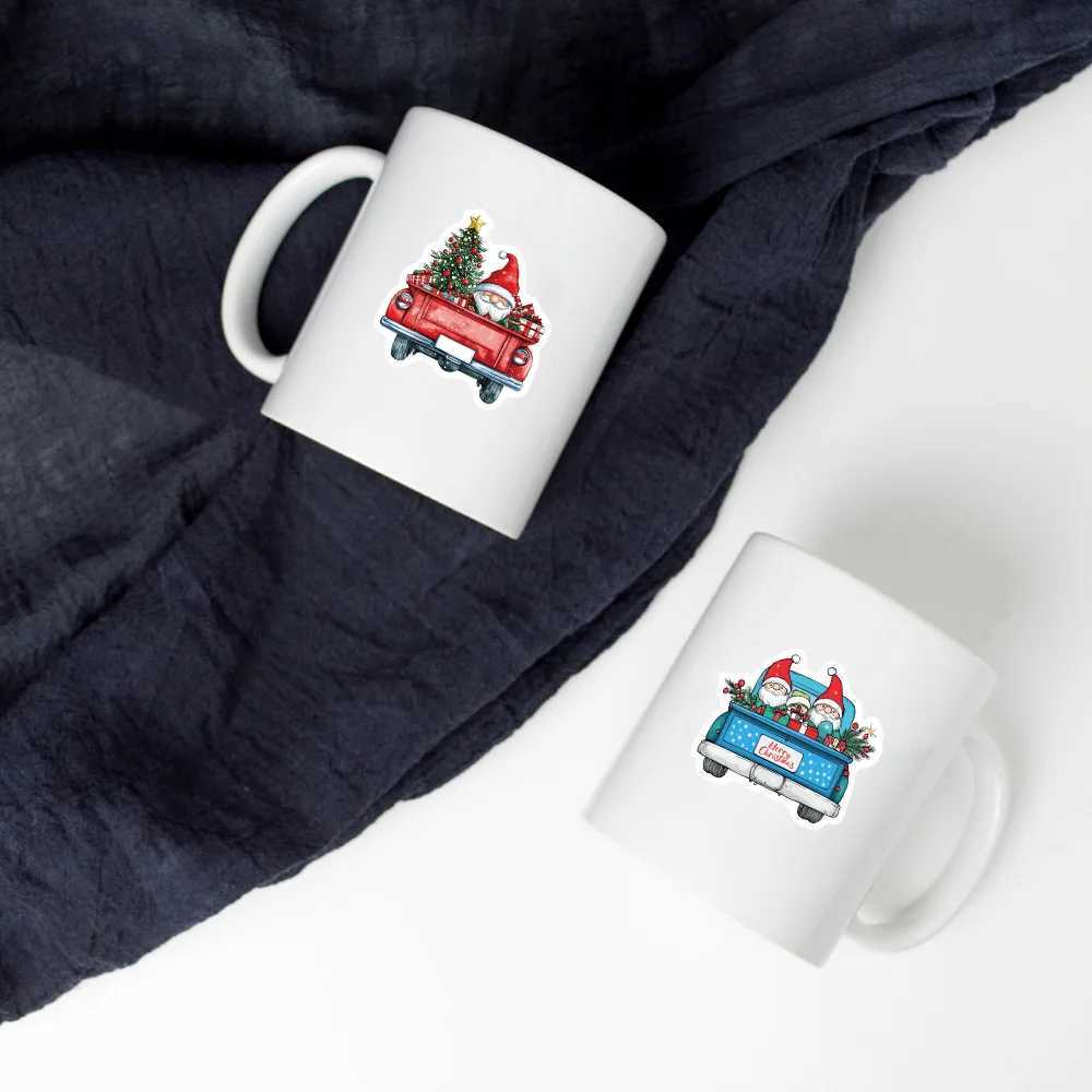 50PCS Happy Christmas Gnome Stickers PVC Decorative for Home 2024 Wall Sticker Gift Year Christmas 2025 Aesthetic Phone Sticker C250918