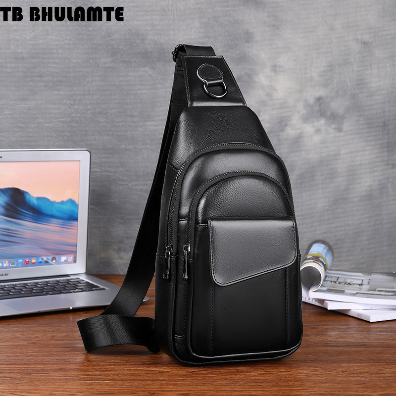 Free Shipping Designer Bag Men's Luxury Bag New Genuine Leather Chest Bag Casual Crossbody Bag Multifunctional Shoulder Bag Cowhide Business Ches - view 7
