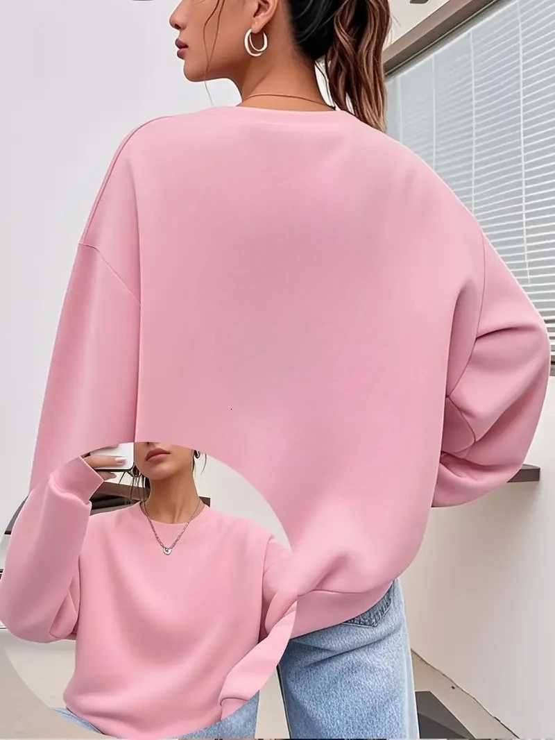 Tendy Black Womens Cotton Hoodies Casual Autumn Winter Fleece Loose Sweatshirt Oversize Pullover ONeck Top Hoody Couple UnisexZ250918
