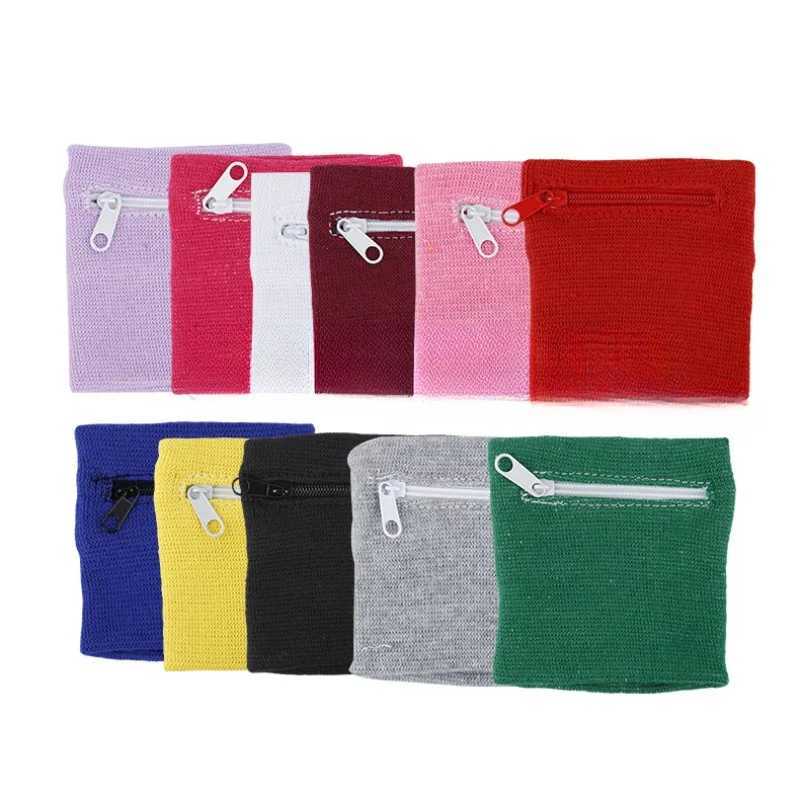 Sports Wristband Zipper Wrist Support Wallet Multifunction Gym Running Arm Band Bag Key Card Storage Bag Cycling Purse Sweatband J251211