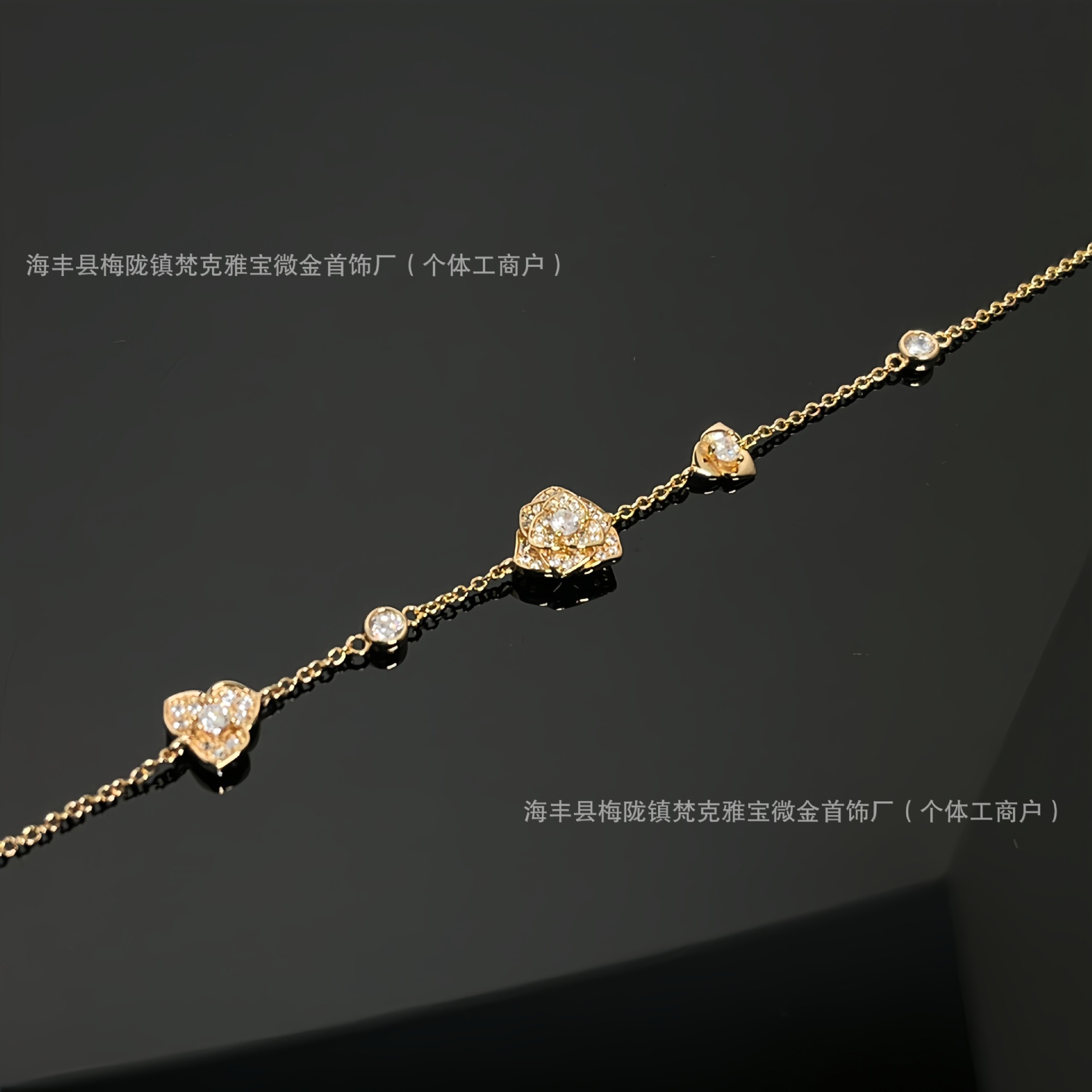 bracelets designer bracelet high version rose flower full dia bracelet female threedimensional camellia hand jewelry v gold small fragrance style cnc 