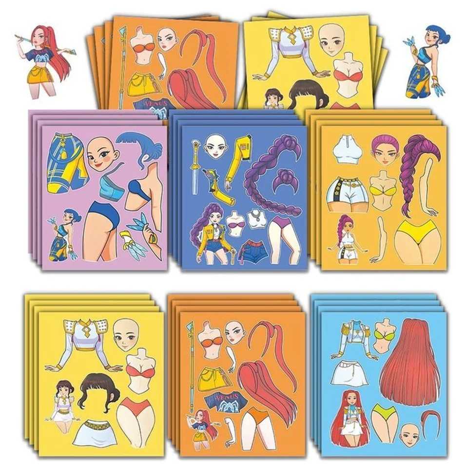 612Sheets Funny Kpop Demon Hunters Cartoon Puzzle Sticker DIY Phone Laptop Luggage Skateboard Graffiti Decals Fun for Kid Gift C250918