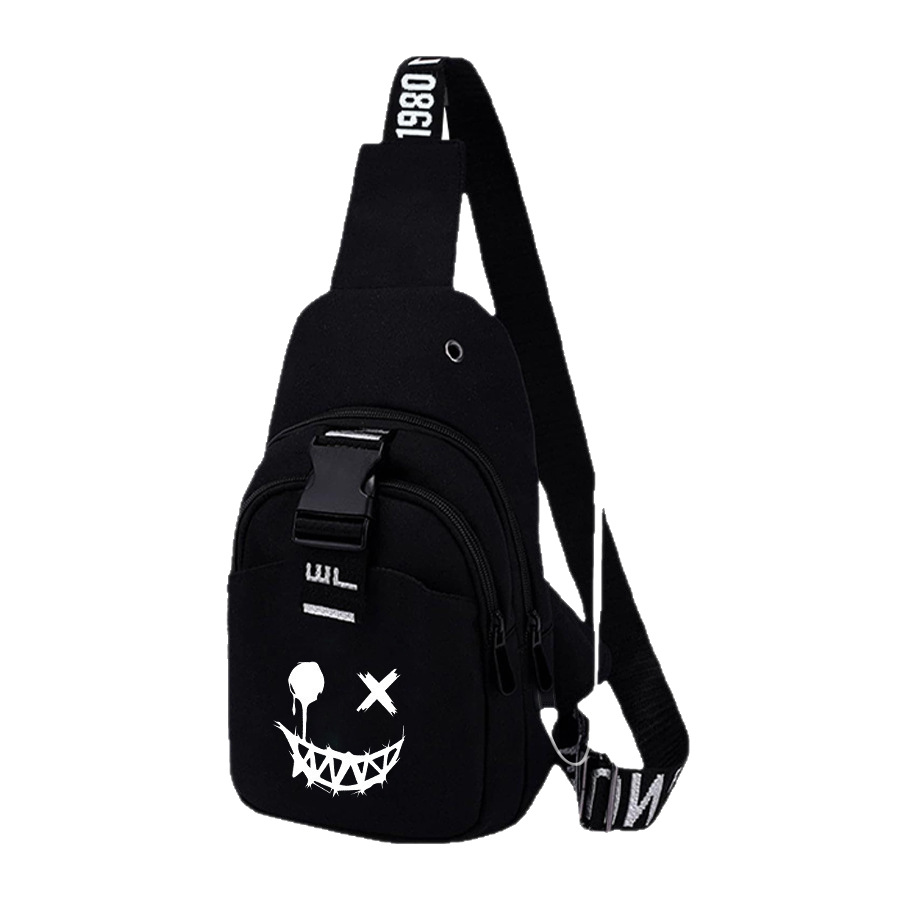 The glow-in-the-dark anti-theft chest bag is trendy and casual, with a slanted cross that is waterproof and wear-resistant