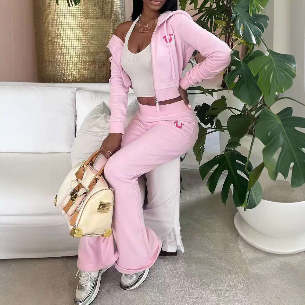 1302 European American Cross-Border U Series Fashion Sweatshirt and Pants Set