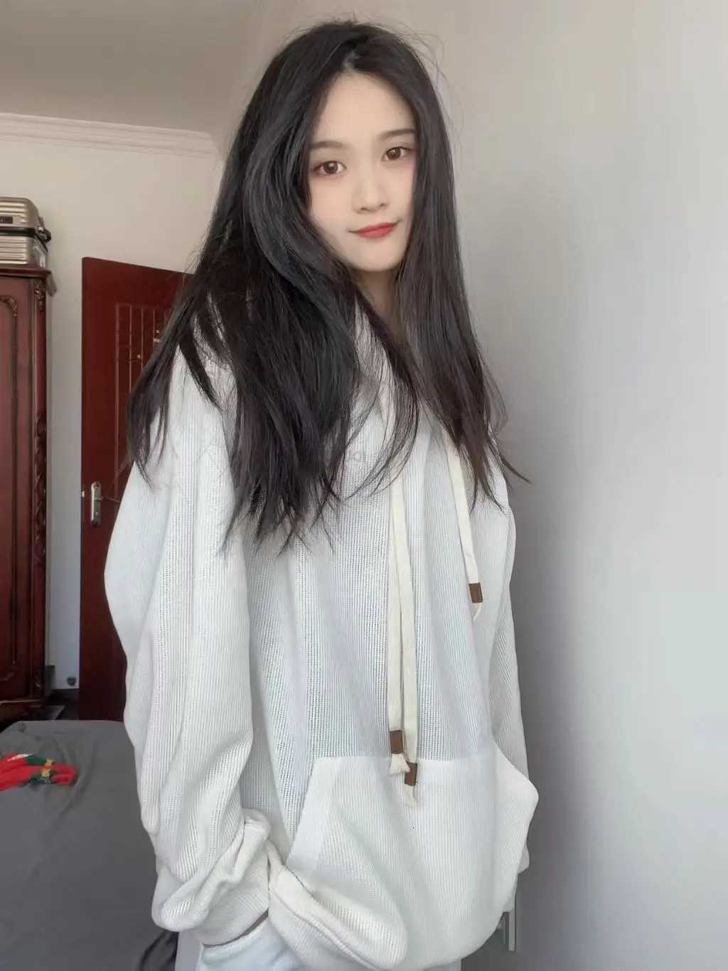Corduroy hooded hoodie womens autumn and winter new item student Korean version loose and versatile top jacketZ250918