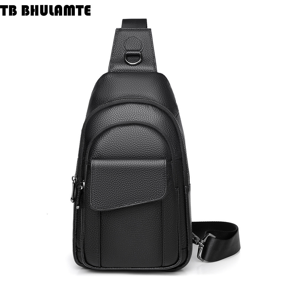 Free Shipping Designer Bag Men's Luxury Bag New Genuine Leather Chest Bag Casual Crossbody Bag Multifunctional Shoulder Bag Cowhide Business Ches - view 4