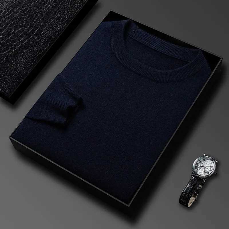 2025 New Mens Casual Sweater Round Neck Long Sleeve Knitted Sweater Diamond Pattern Fashion Versatile TopZ250918