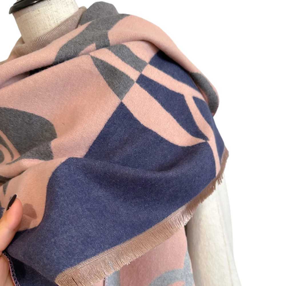 Cashmere Scarf For WenThick Warm Winter BlanketVintage Pattern Scarfser Soft Shls Wrs For Winter Autumn Y250918