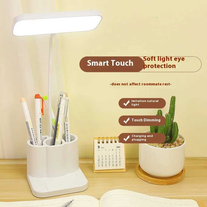 USB LED Table Lamp 3 Colors Eye Protection College Student Book Reading Lamp Night Light For Bedroom Bedside Learning Dormitory C250918