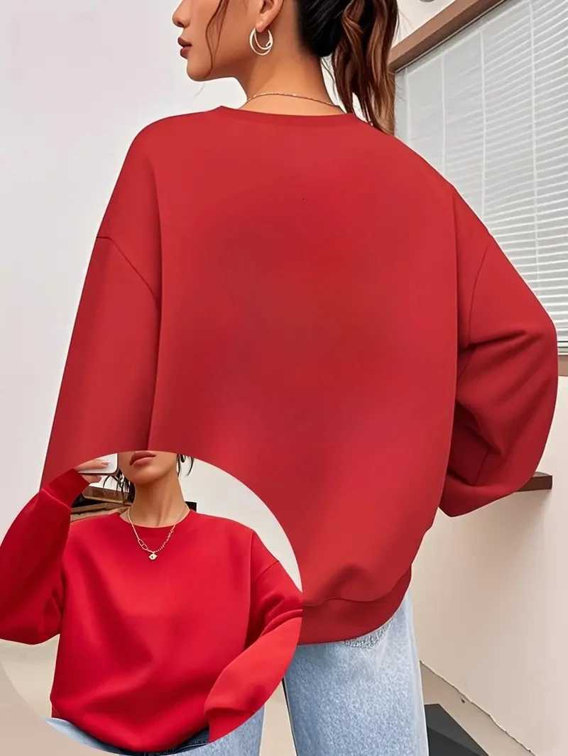 Tendy Black Womens Cotton Hoodies Casual Autumn Winter Fleece Loose Sweatshirt Oversize Pullover ONeck Top Hoody Couple UnisexZ250918