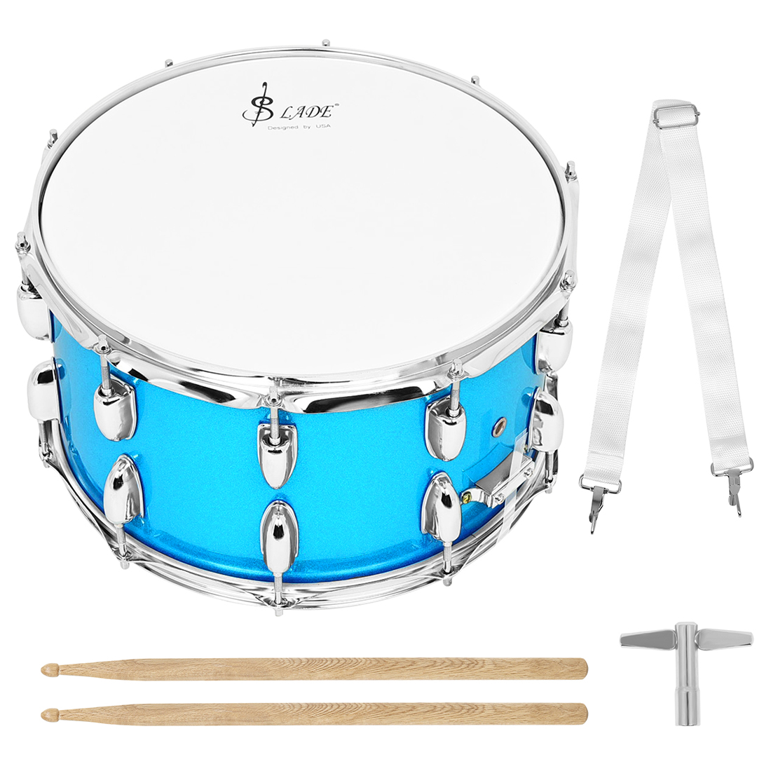 SLADE 14x8 Inch Snare Drum - 10-Lug Design with Professional Grade Hardware