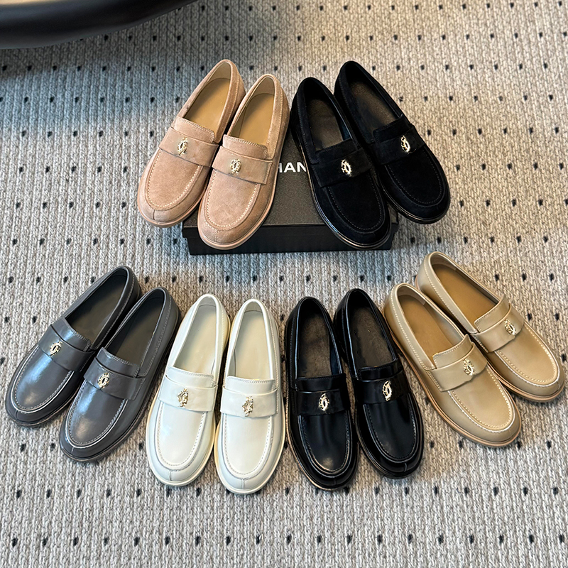 Top Quality Womens Leather Loafers Luxury Designer Inspired Classic Penny Moccasins Slip On Flat Dress Shoes Business Casual Fashion Boutique Footwear with Box