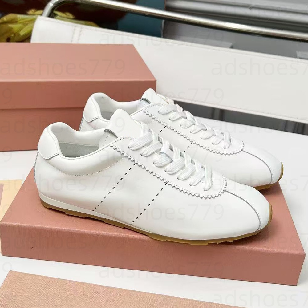 High quality Calfskin lace up loafers Women's suede casual lazy shoes Fashion Ballet Flats Luxury designer dress shoes 35-41 with box