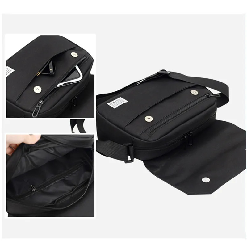 Men Small Oxford Shoulder Messenger Bags Solid Leisure Satchels Crossbody Fashion Street Bags for Male Cross Body Casual 250917