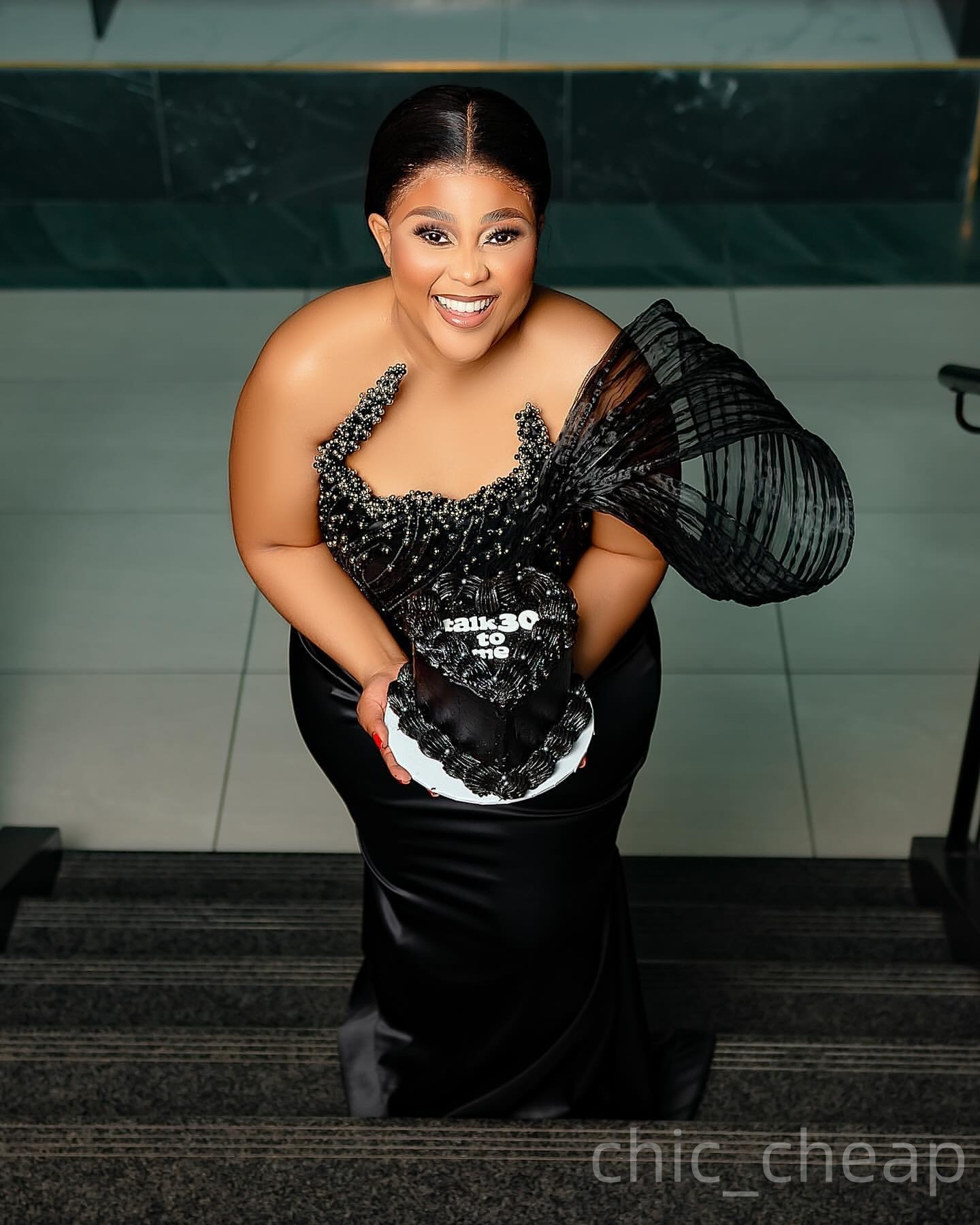 Mermaid Black Prom Dresses 2025 Pearls Beaded Satin Strapless Evening Formal Party Second Birthday Engagement Gowns Plus Size Dress For Special Occasi