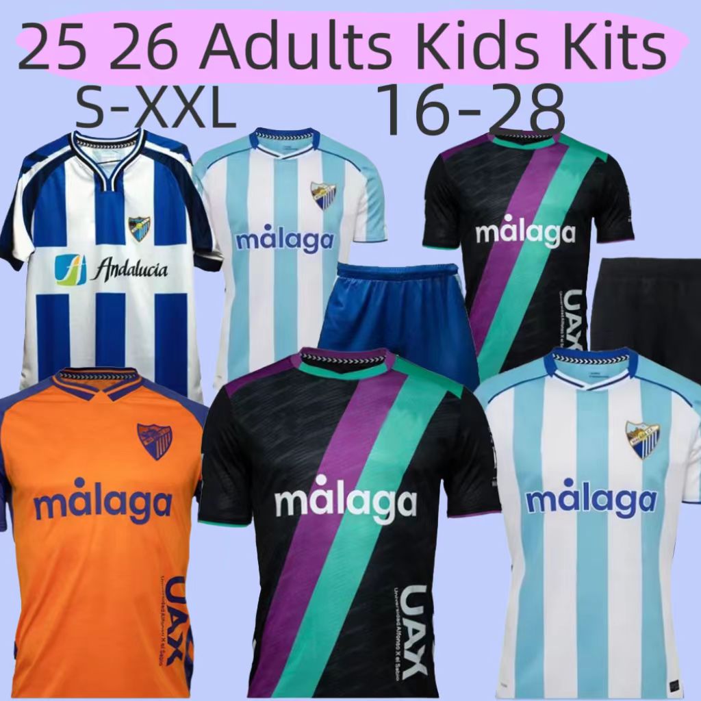 25 26 MaLaGA BUstiNZA ALeX Soccer jersey Home Away shirts Adults Kids Kits