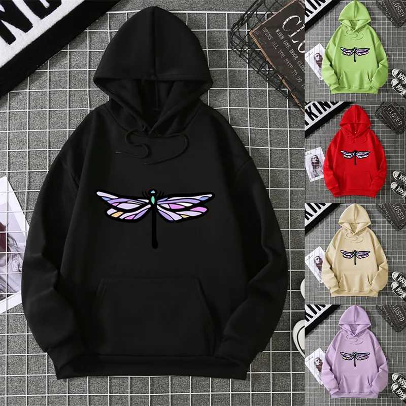 2025 Quick Selling Independent Station Let It Be Butterfly Printing Long Sleeve Hooded Sweatshirt For Women CYXX361Z250918