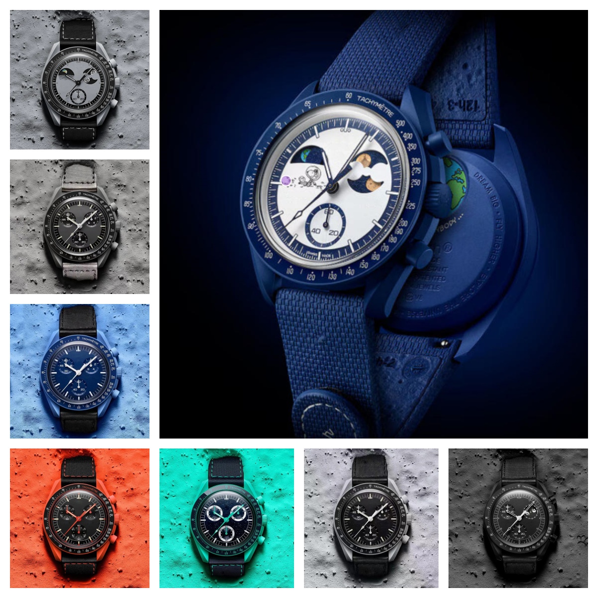 NEW 1965 Mens Watches Full Function Quarz Chronograph Watch Mission To Mercury 42mm Nylon Luxury Watch Limited Edition Master Wristwatches MISSION TO EARTH PHASE