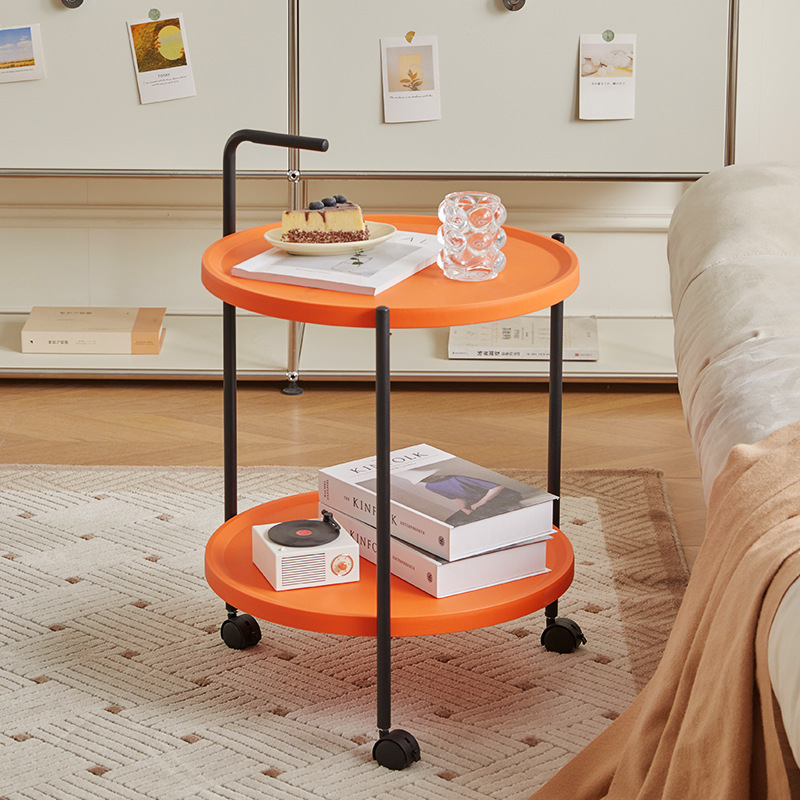 M9181 Modern simple storage rack movable shelf simple small coffee table