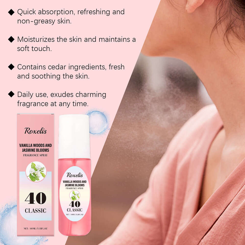 Roxelis and Light Jasmine Floral Body Elegant Fresh Long-lasting Fragrance