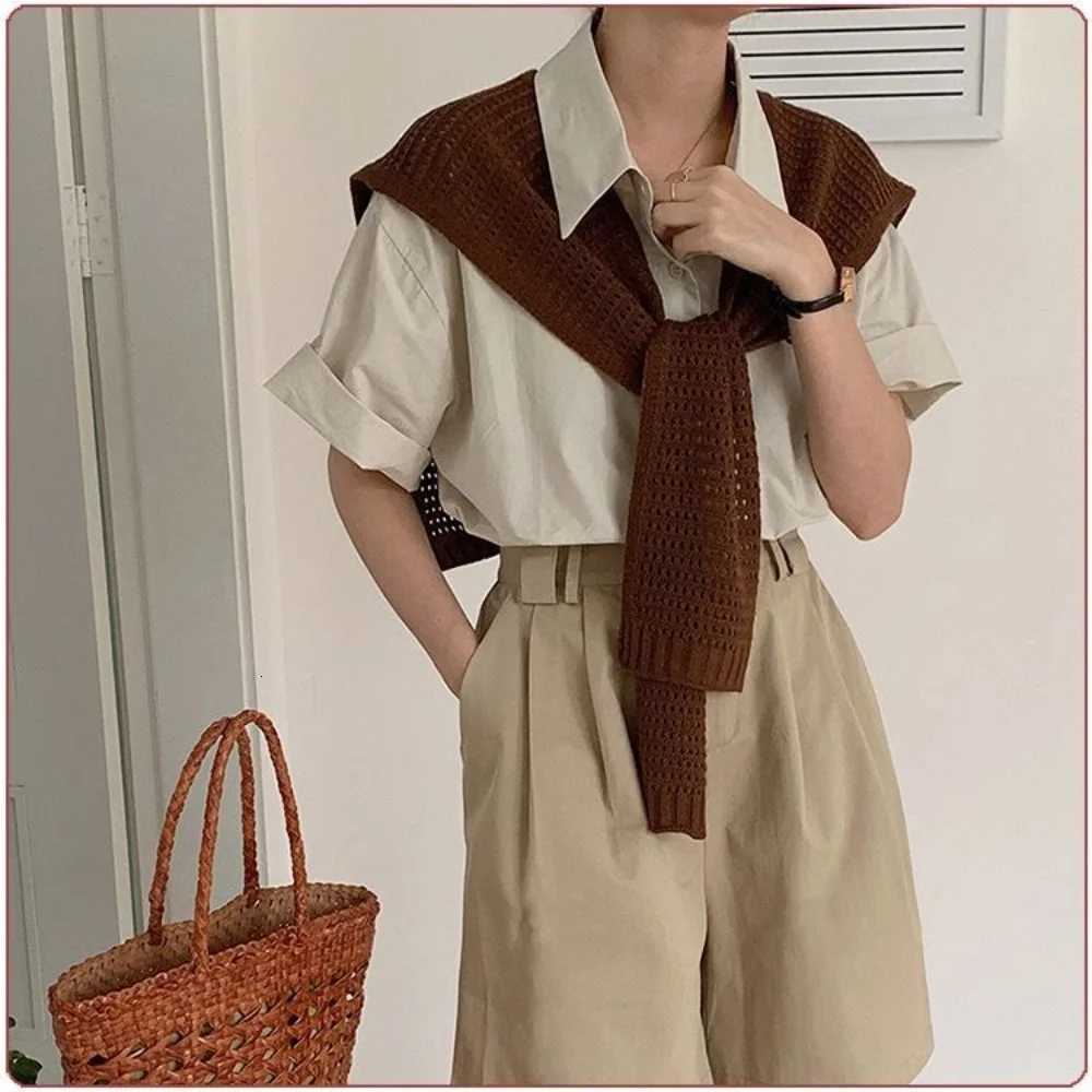 Korean Knitted Shl Winter Air Conditioning Fake Collar Neck Guard Knit Thin Knotted Ce Shoder Warm Scarf For Wen Y250918