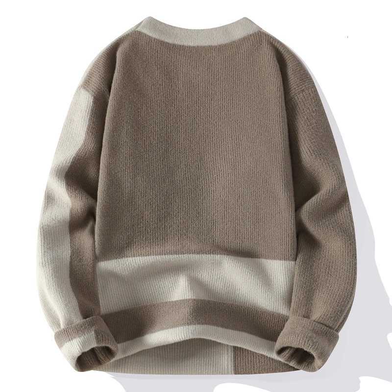 Sweater Men Autumn Winter Casual ONeck Patchwork Knitted Pullovers Mens Youthful Vitality Fashion Warm Pullover Knit SweatersZ250918