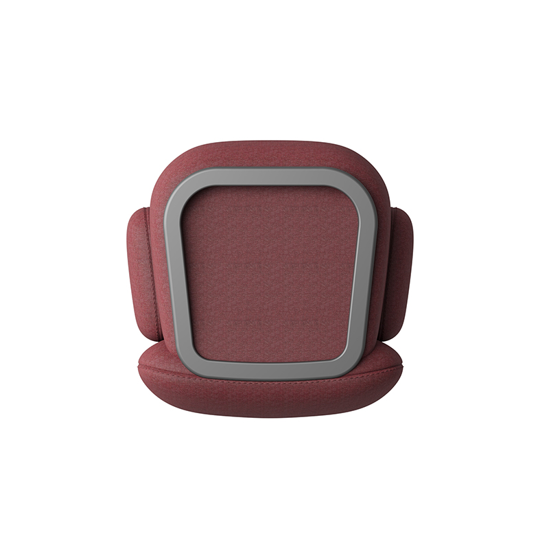 Living Room Furniture Modern Maroon - Colored Rain Flower - Inspired Upholstered Lounge Chair with Rounded Armrests