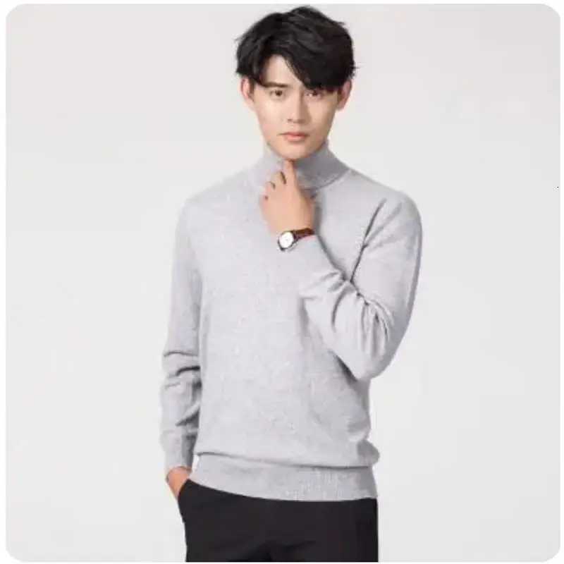 Cashmere turtleneck men sweater clothes for 2023 autumn winter hombre pull homme hiver pullover men high neck sweatersZ250918