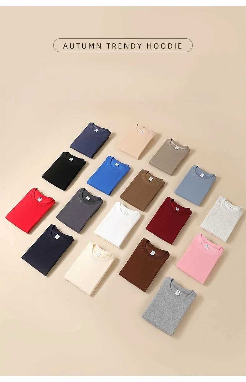 2025 Autumn and Winter New Mens and Womens Round Neck Hoodies for Couples Fashionable and Casual Trend Loose White Hot ItemZ250918