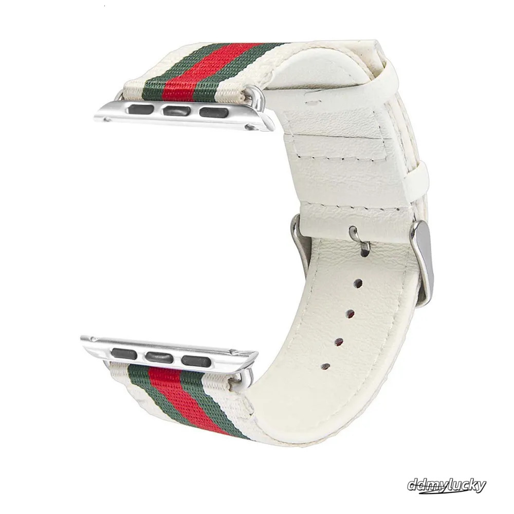 Suitable For Nylon Genuine Watch Striped Color Block Leather Casual Strap 250711 ddmyLucky