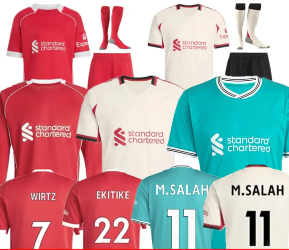 icons ISAK long sleeves Wirtz 25 26 MAC ALLISTER soccer jersey 2025 football shirt goalkeeper SZOBOSZLAI A.BECKER men kids kit SALAH Kerkez DIOGO J Pre-match Training