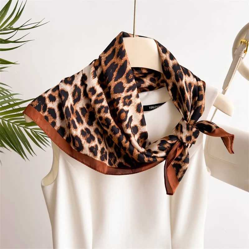68cm Polka Dot Leopard Print Scarf for Wen Spring and Summer Thin Imitation Silk Scarf Tren Versatile scarf Shl Y250918